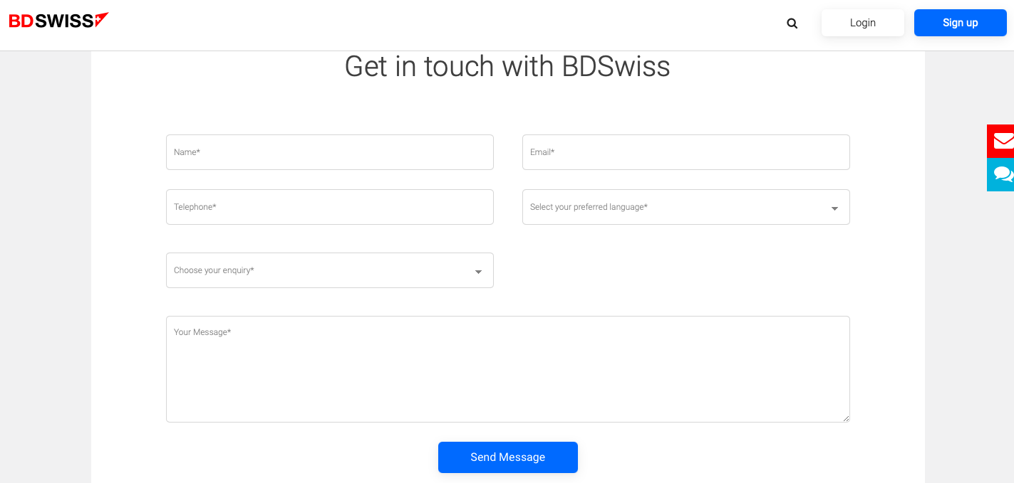 BDSwiss Support